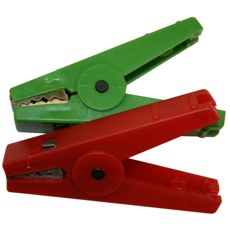 Agrifence Spare Crocodile Clips Red/Green Pack of 2